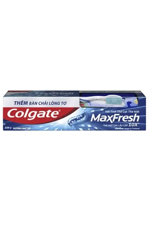 Kem Đánh Răng Colgate Maxfresh Bạc Hà – 225Gr + Tặng Bàn Chải Đánh Răng