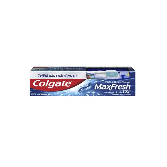 Kem Đánh Răng Colgate Maxfresh Bạc Hà – 225Gr + Tặng Bàn Chải Đánh Răng