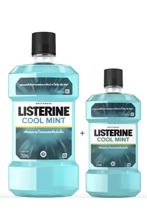 Combo 2 Nước súc miệng Listerine Cool Mint Hương Bạc Hà 750ml và 250ml