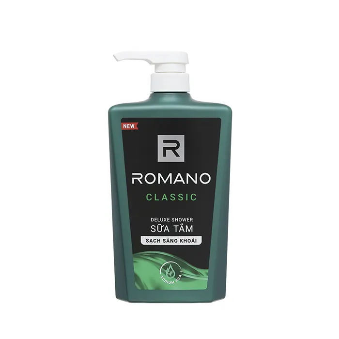 Sữa tắm Romano Classic 650g - Xanh lá cây