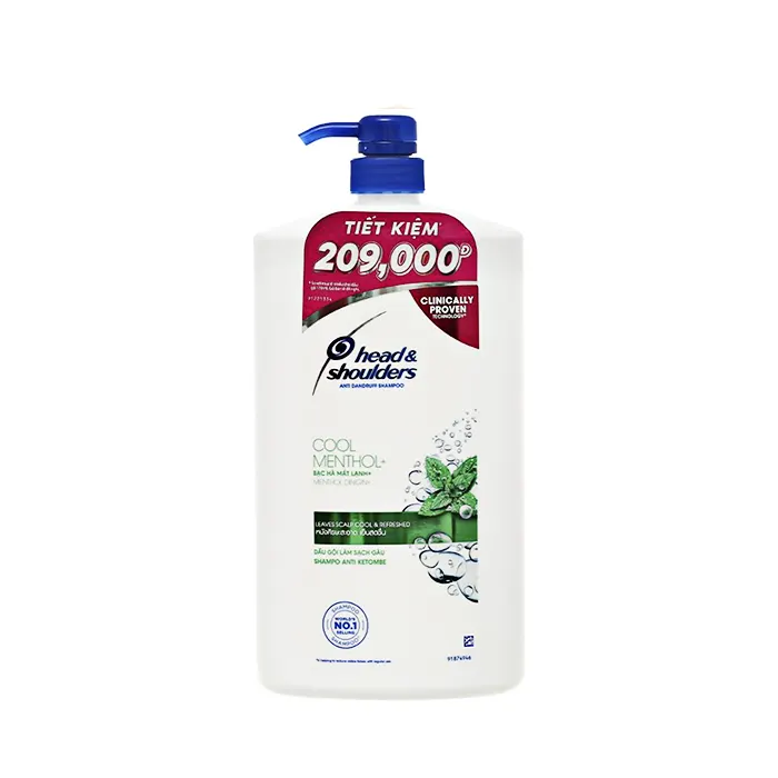 Dầu Gội Head & Shoulders Bạc Hà Mát Lạnh – 1800ml