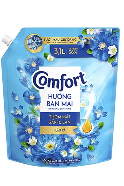 Nước Xả Comfort Đậm Đặc Hương Ban Mai Xanh – 3100ml