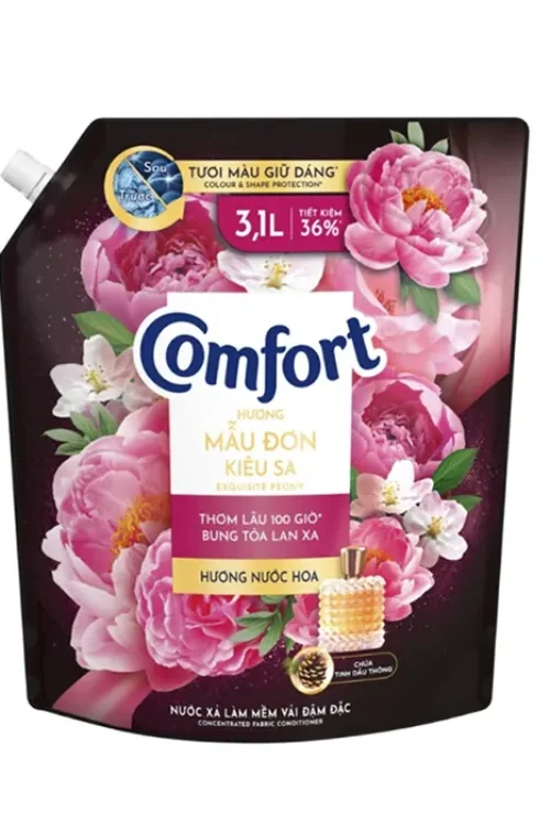 Nước Xả Comfort Đậm Đặc Hương Hoa Mẫu Đơn – 3100ml